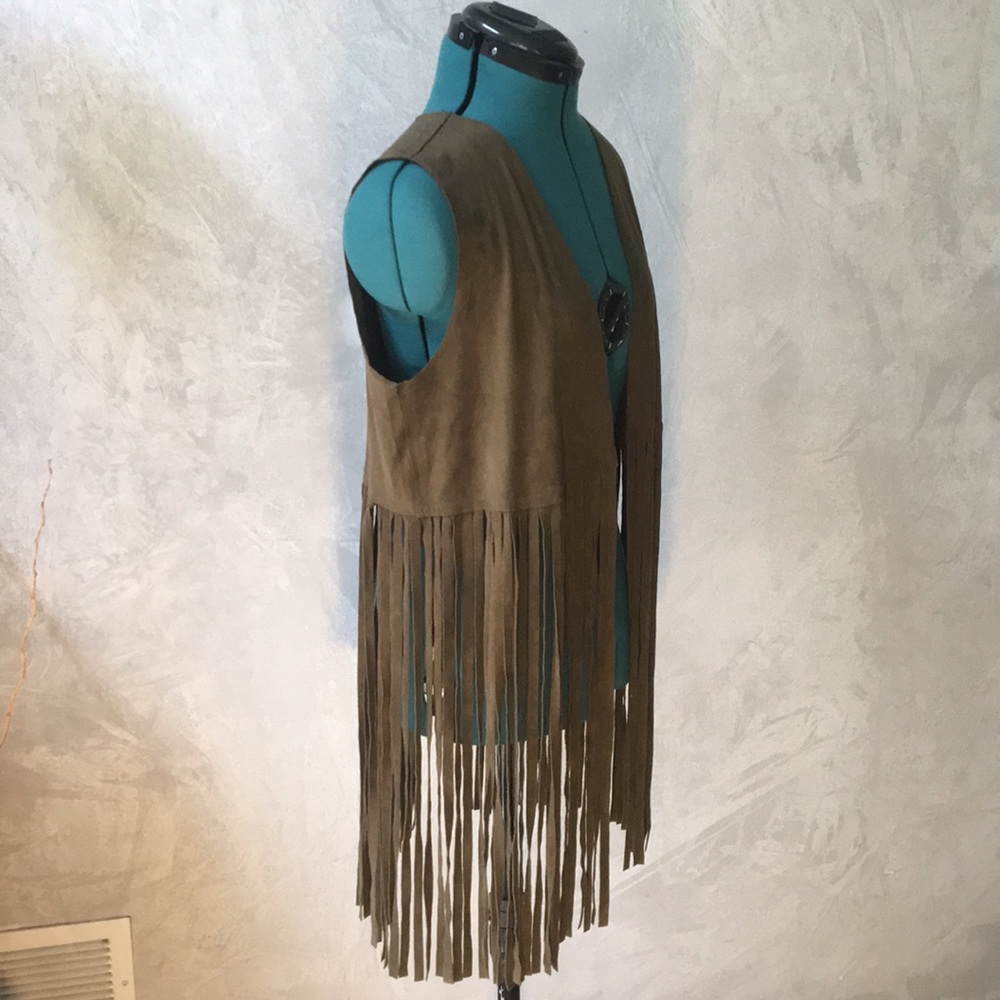 •FRINGE CARDIGAN• Olive Green